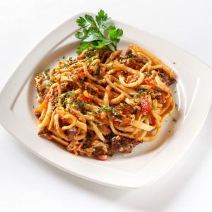 Жареный лагман из курицы